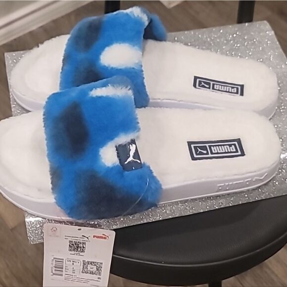 Puma Leadcat 2.0 Fluff Tie Dye Slide Sandal - Picture 12 of 13